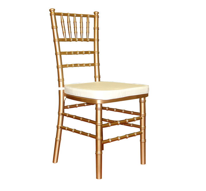 Chiavari Chair Gold With White Pad Signature Event Rentals